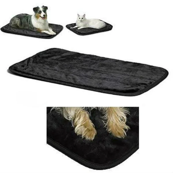 MidWest® 40424-BK Quiet Time™ Deluxe Black Fur Pet Crate Mat, 24"