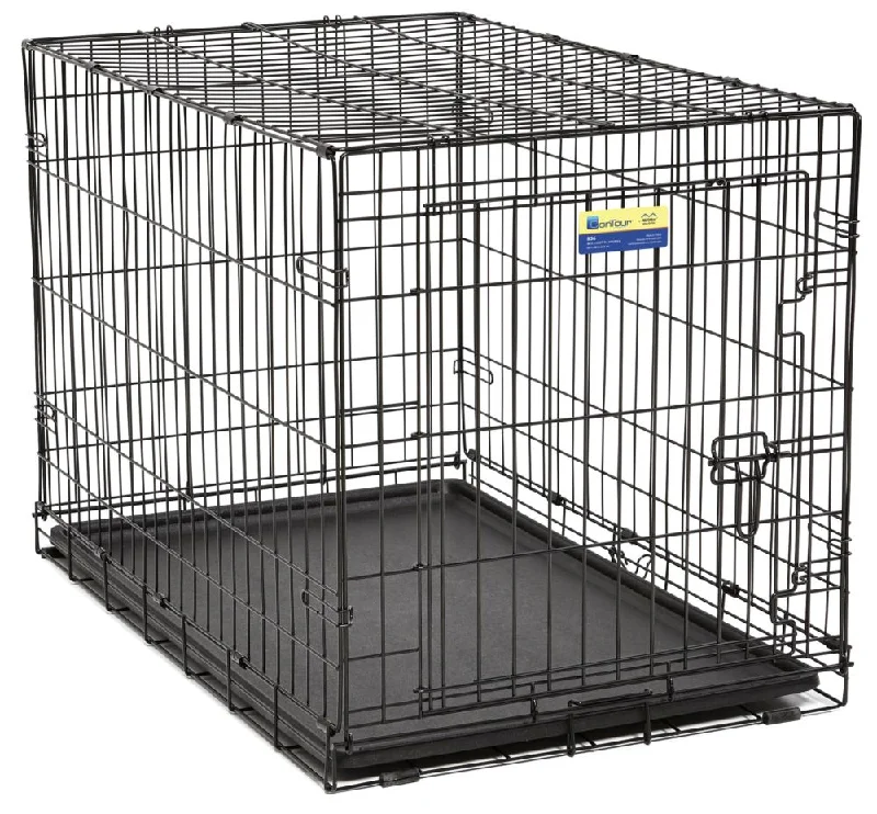 MidWest® 836 Contour™ Single-Door Folding Dog Crates with Divider Panel, 36"