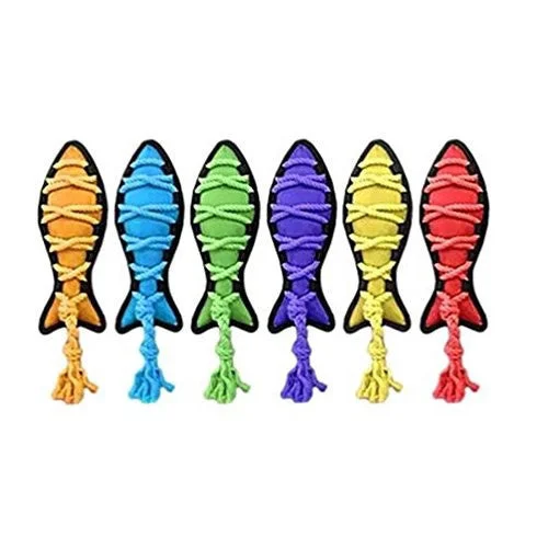 Multipet Cross Ropes Fish 11.5 Inch Dog Toy