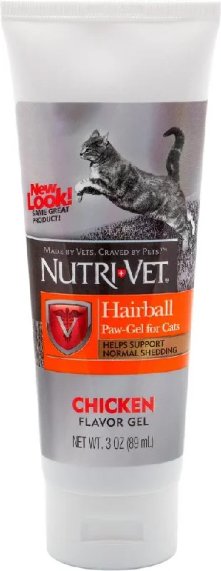 Nutri-Vet Hairball Chicken Flavor Paw-Gel for Cats (3-oz)