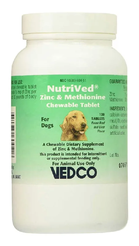 Nutrived Zinc & Methionine Chew Tabs, 15 mg, 100 ct