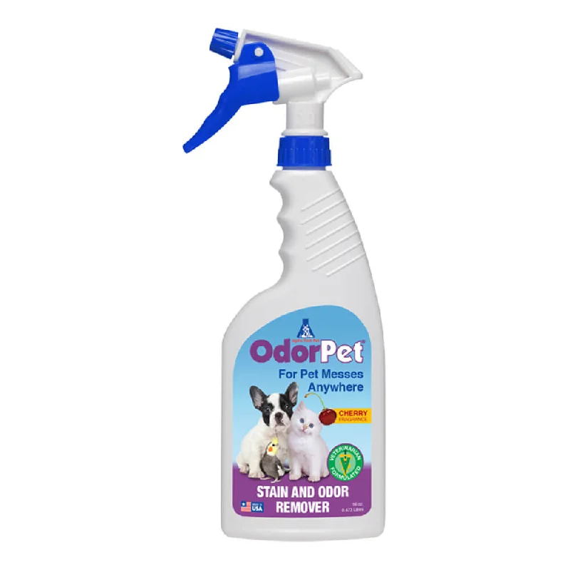 OdorPet Carpet and Floor Stain Remover with Sprayer, 16 oz