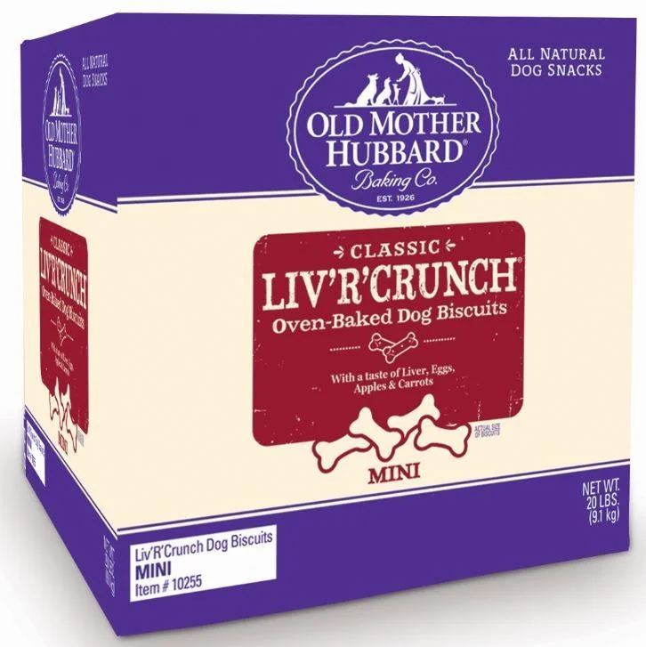 Old Mother Hubbard Bitz Crunchy Classic Liv 'R' Crunch Mini Biscuits Natural Dog Treats