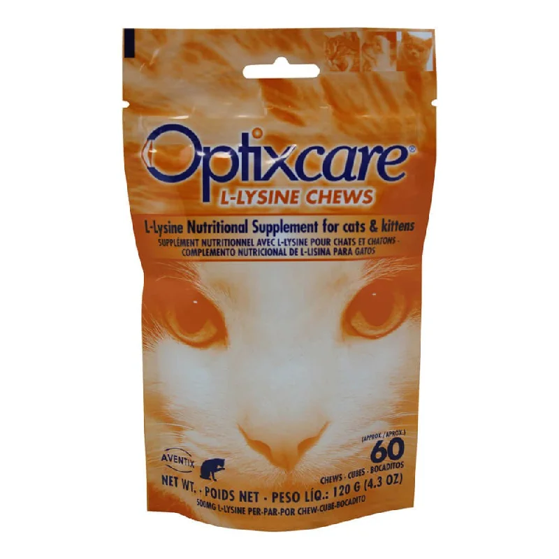 Optixcare L-Lysine Chews for Cats & Kittens, 60 Chews