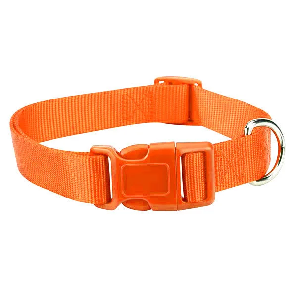 Orange Fashion Nylon Adjustable Dog Collar