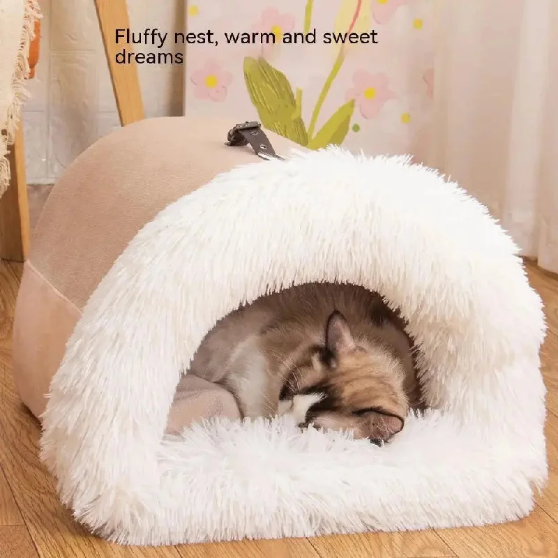 Pet Bed Splice Portable Cozy Warmth for Cross-Border Pets!