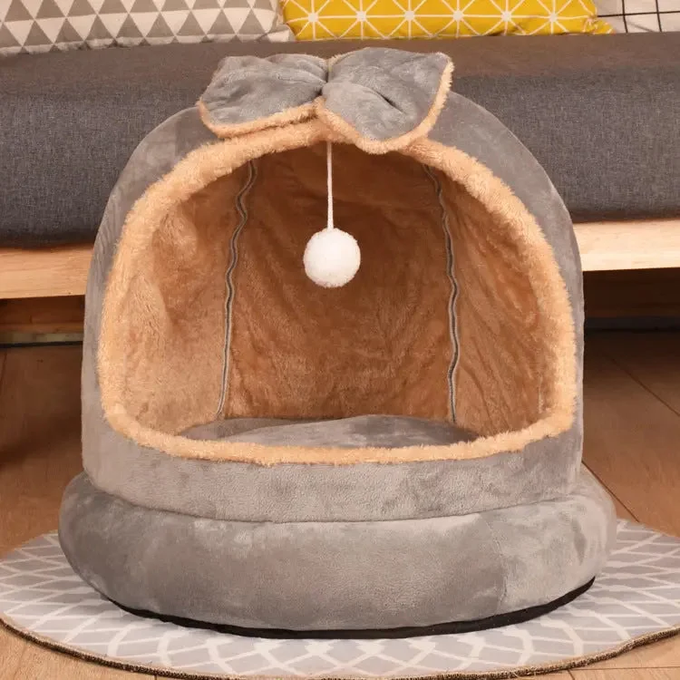 Four Seasons Semi Closed Cat Nest Pet Bedding