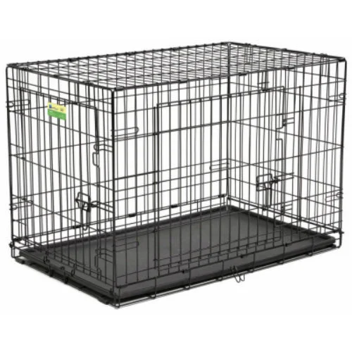 Pet Expert PE-836DD Double Door Home Training Folding Dog Crate, 36"