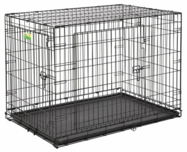 Pet Expert PE-842DD Double Door Home Training Folding Dog Crate, 42"