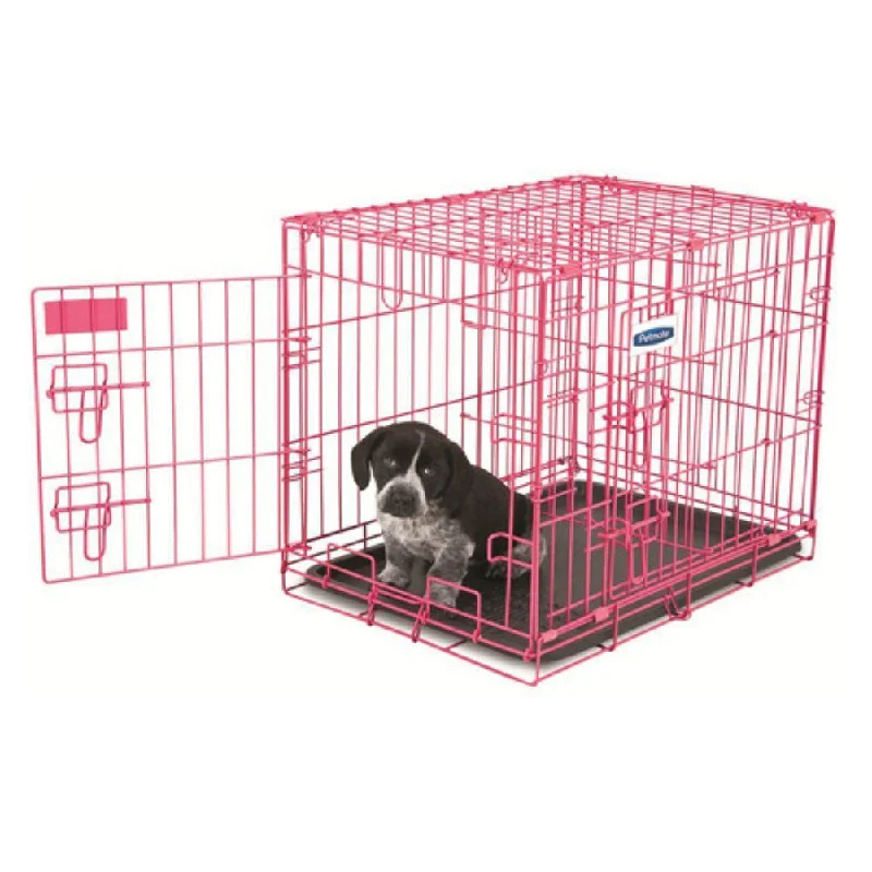 Petmate 24 Inch Pink Puppy 2 Door Training Kennel