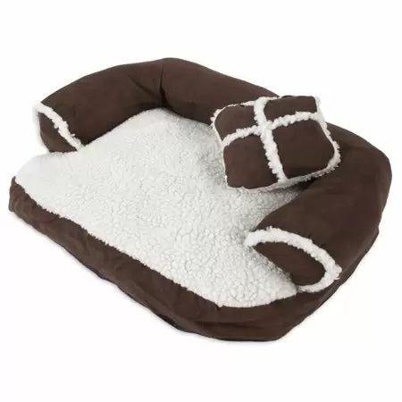 Petmate Aspen Pet Sofa Bed With Bonus Pillow (20" x 16") - Assorted Colors