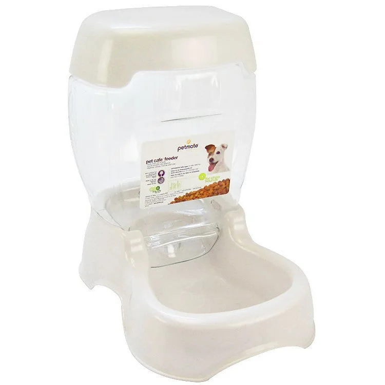 Petmate Cafe 3LB Dog Feeder Pearl White