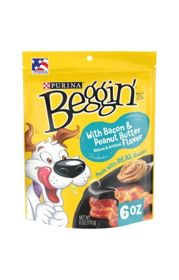 Purina Beggin' Strips Real Meat Dog Treats, With Bacon & Peanut Butter Flavor