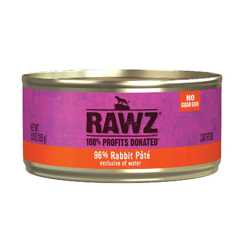 RAWZ® 96% Rabbit Pâté Cat Food (5.5 oz Cans)