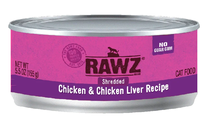 RAWZ® Shredded Chicken & Chicken Liver Cat Food Recipe