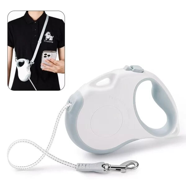 Retractable True Love Dog Leash TLL5001 White/Sprout Green