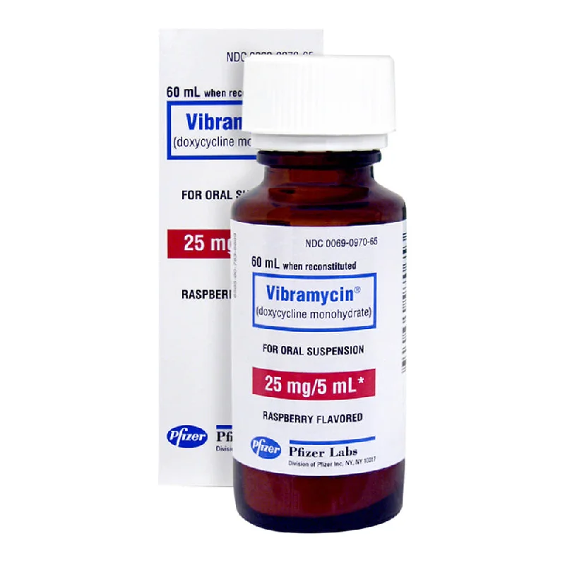 Rx Vibramycin (doxycycline) Oral Suspension, 25mg/5mL, 60mL