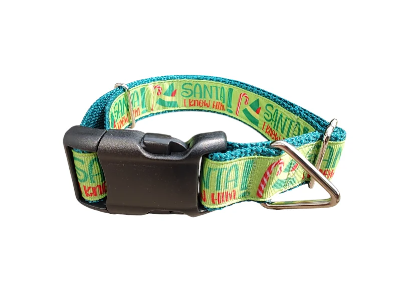 Santa I Know Him! Christmas Nylon Dog Collar