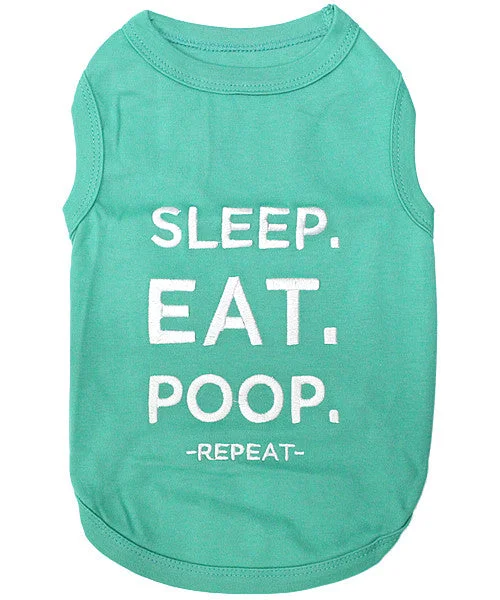 Green Dog Shirt - Sleep Eat Poop