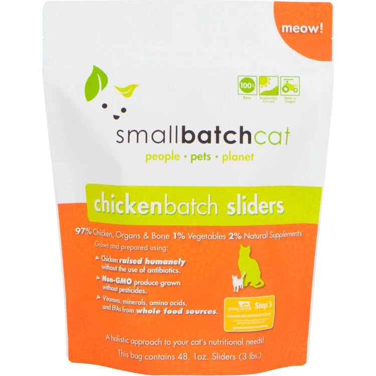 Smallbatch ChickenBatch Frozen Cat Food (3 Lb Sliders)