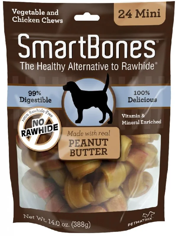 SmartBones Mini Peanut Butter Chew Bones Dog Treats