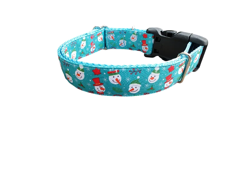 Snowman Christmas Nylon Dog Collar