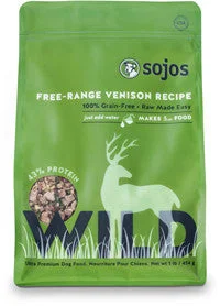 Sojos Wild Venison Freeze Dried Raw Dog Food 1lb