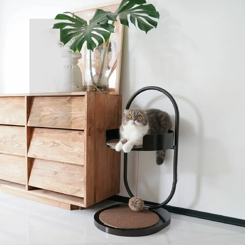 Solid Wood Side Table Simple Style Cat Bed