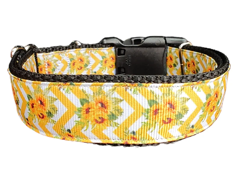 Sunflower Bouquet Nylon Dog Collar