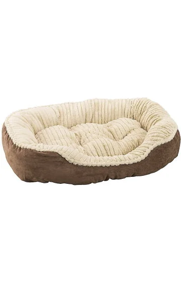 Ethical Pet Sleep Zone Carved Plush Bolster Cat & Dog Bed 32 in