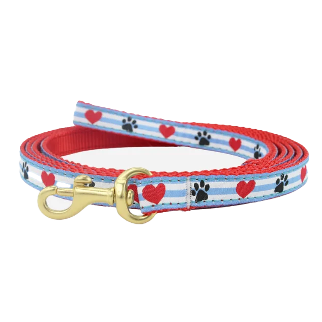 Teacup Leash | Pawprint Stripes