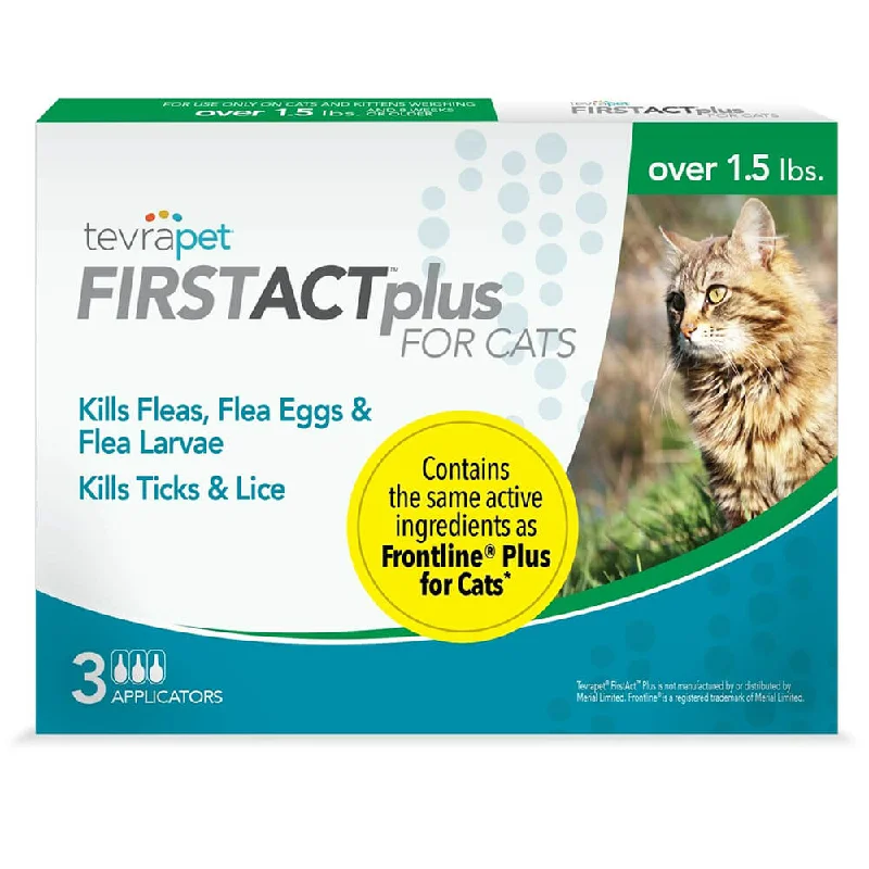 TevraPet FirstAct Plus for Cats, Over 1.5 lbs, 3 Doses