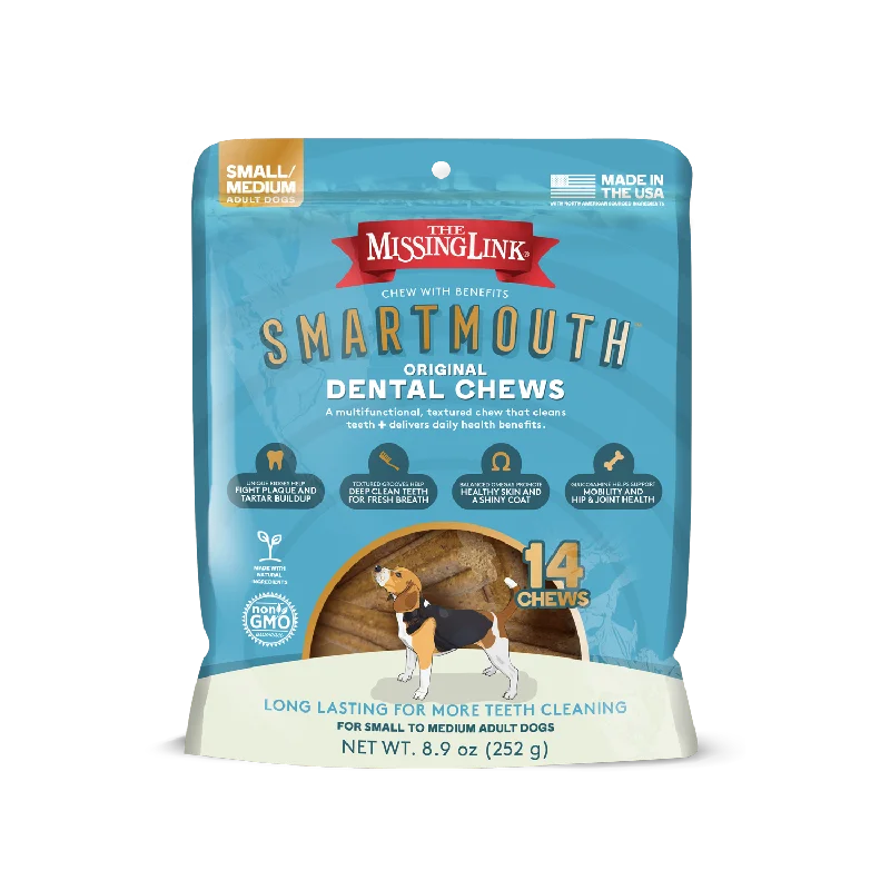 The Missing Link® Smartmouth™ Dental Chews for Small/Medium Dogs, 14 Count