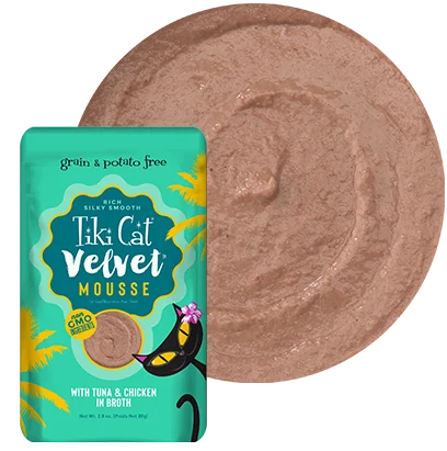 Tiki Cat® Velvet Mousse™ Tuna & Chicken in Broth (2.8 oz)