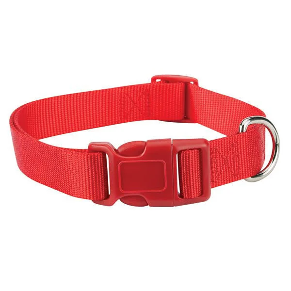 Tomato Red Fashion Nylon Adjustable Dog Collar