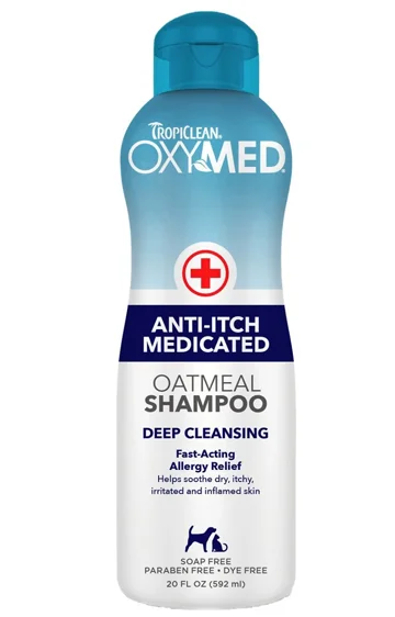 Tropiclean OXYMED Anti-Itch Medicated Oatmeal Shampoo For Pets