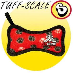 Tuffy Junior Red Paw Bone Toy