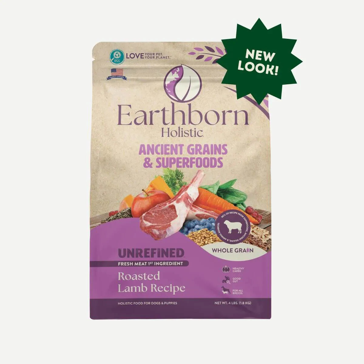 Earthborn Unrefined Roasted Lamb Recipe dry dog food