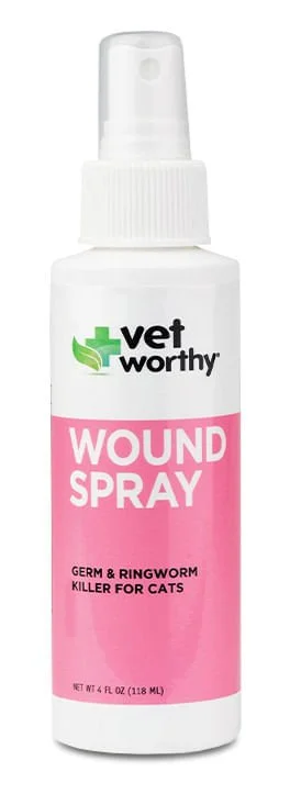 Vet Worthy Wound Spray for Cats, 4 oz