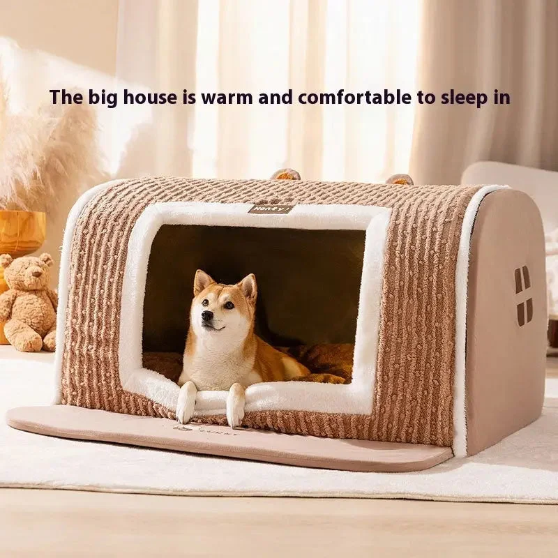 Warm Cosy Dog Bed House All Sizes Three-dimensional stylish retreat