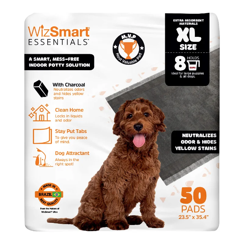 WizSmart Essentials Pads with Charcoal, XL, 50 ct