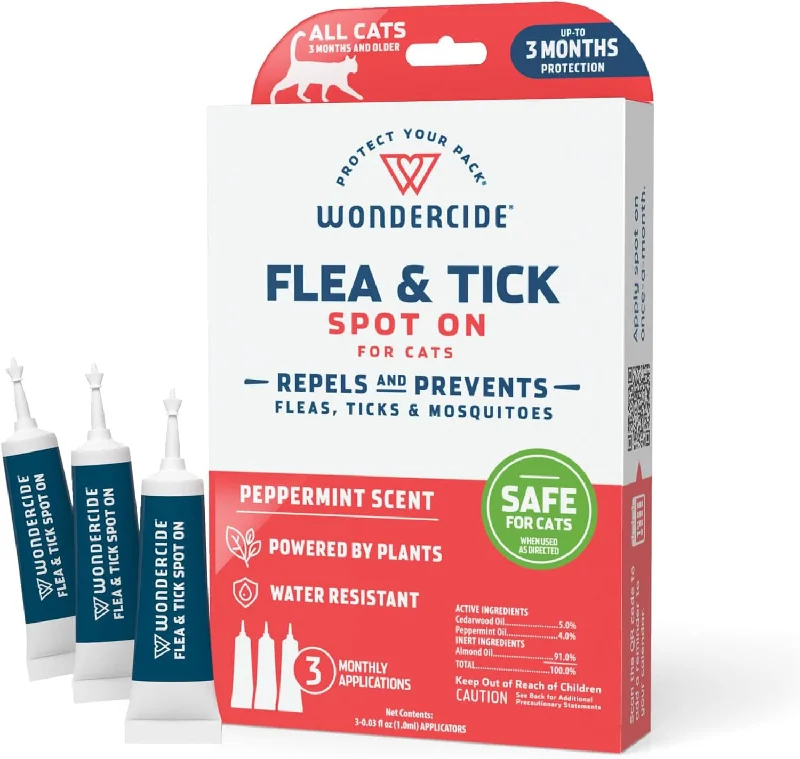 Wondercide Flea & Tick Spot On for Cats, Peppermint