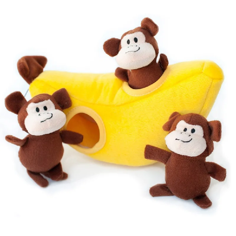 Zippy Paws Burrows Monkey N Banana Puzzle Toy