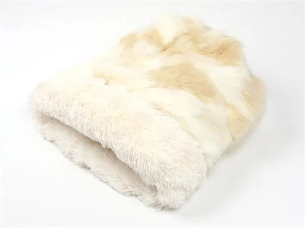 Susan Lanci Cream Fox w/ Cream Shag Cuddle Cup