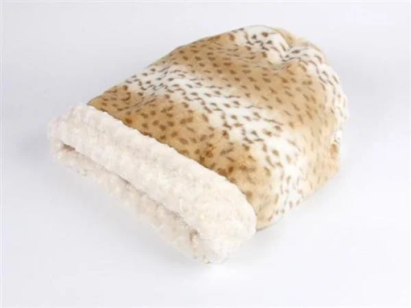 Susan Lanci Cream Lynx w/ Ivory Curly Sue Cuddle Cup