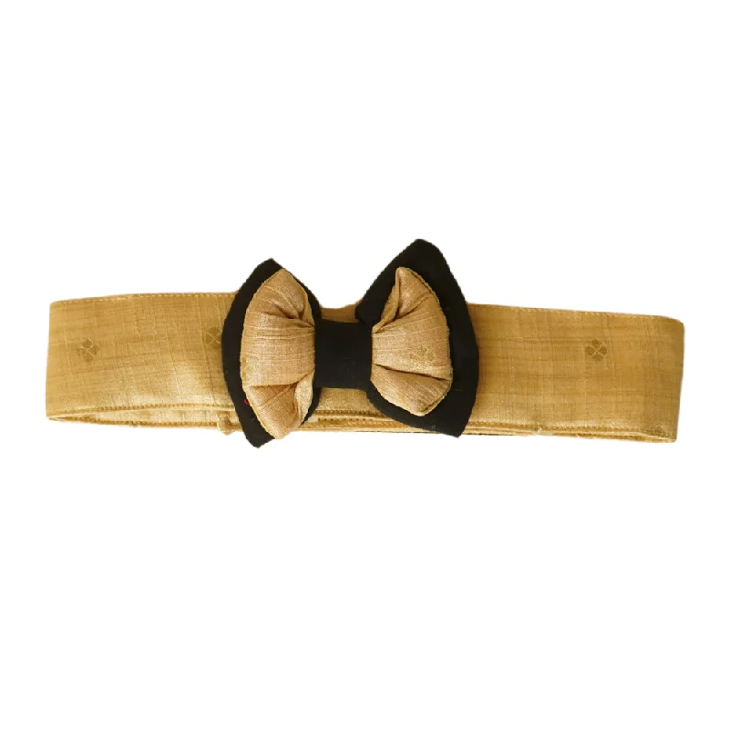 Floof & Co Bow for Dogs (Black & Gold)