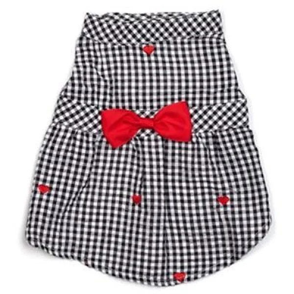 Gingham Hearts Dog  Dress