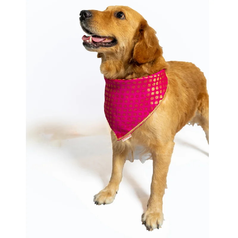 Pawgypets Occasion Wear Bandana for Dogs and Cats (Pink)