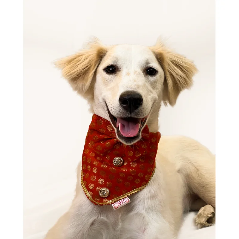 Pawgypets Occasion Wear Bow Bandana for Dogs and Cats (Red)