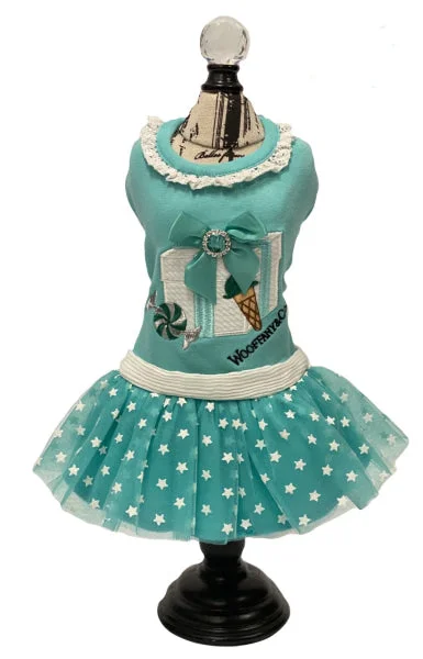 WOOFANY CANDY BLUE BOX DRESS